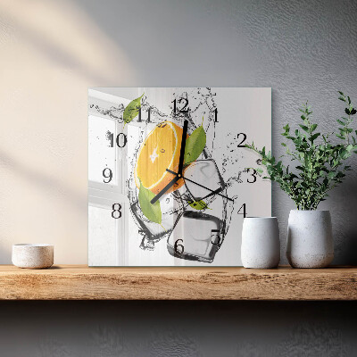 Square wall clock Ice