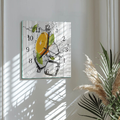 Square wall clock Ice