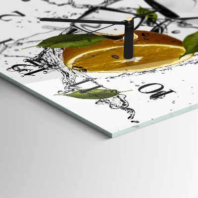 Square wall clock Ice