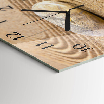 Glass clock square Stone sand