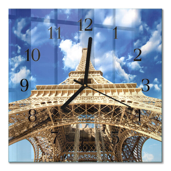 Square wall clock Eiffel Tower