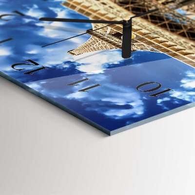 Square wall clock Eiffel Tower