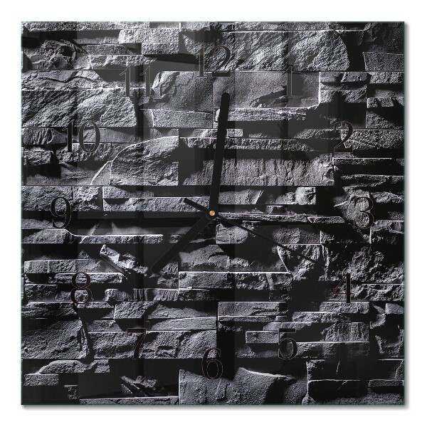 Square kitchen clock Stones