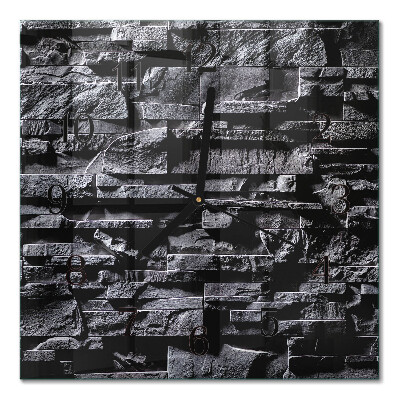 Square kitchen clock Stones