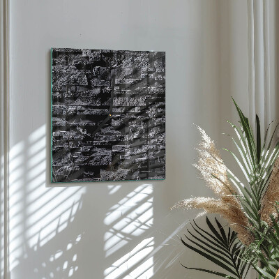Square kitchen clock Stones