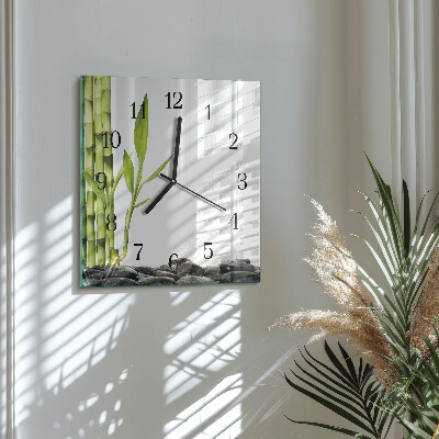 Square wall clock Bamboo