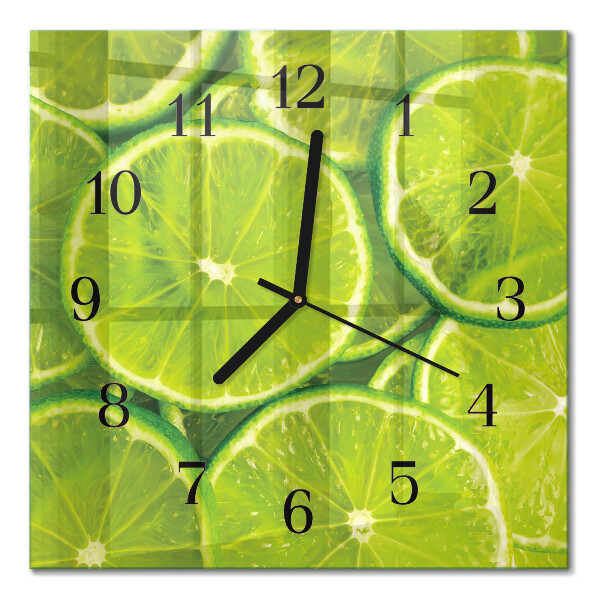 Glass clock square Calcium carbonate