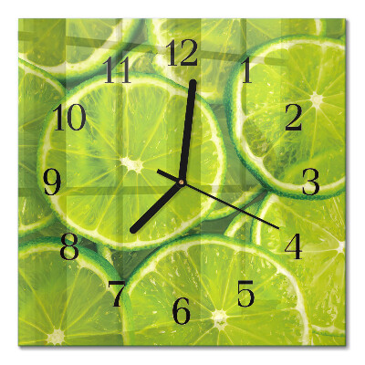 Glass clock square Calcium carbonate