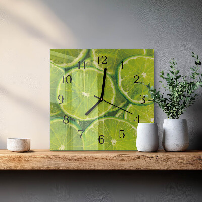 Glass clock square Calcium carbonate