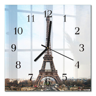Square kitchen clock Eiffel Tower