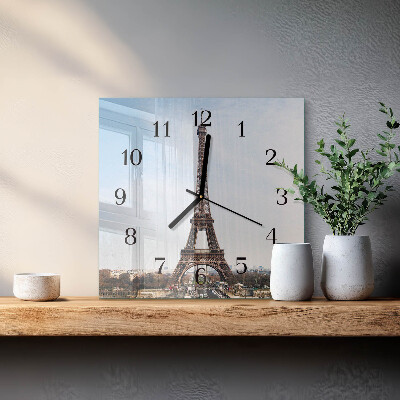 Square kitchen clock Eiffel Tower