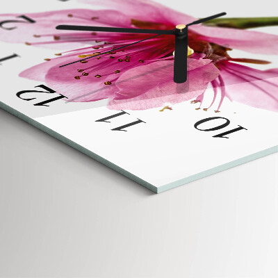 Square kitchen clock Flower