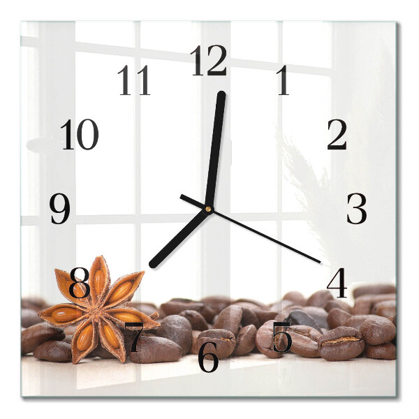 Square wall clock Coffee beans