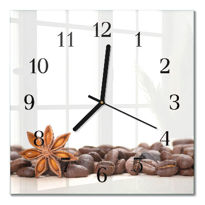 Square wall clock Coffee beans