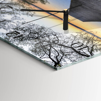 Square wall clock Dusk