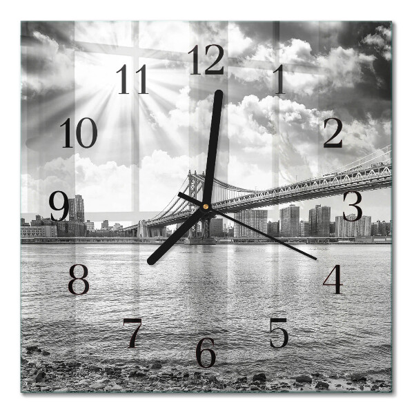 Square wall clock Bridge