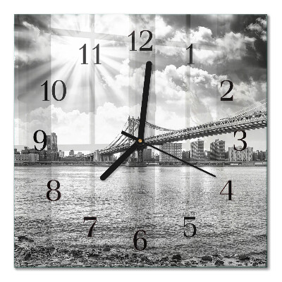 Square wall clock Bridge