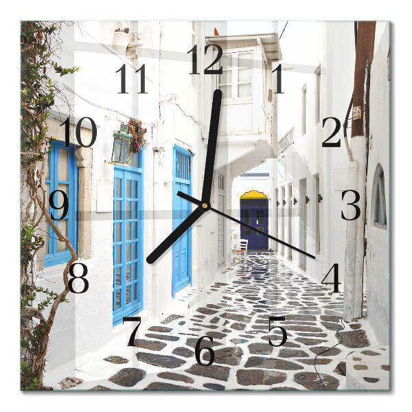 Square kitchen clock Santorini