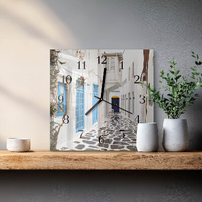 Square kitchen clock Santorini