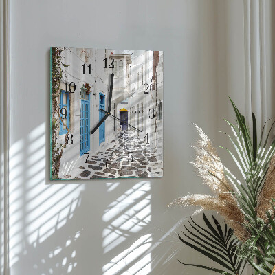 Square kitchen clock Santorini