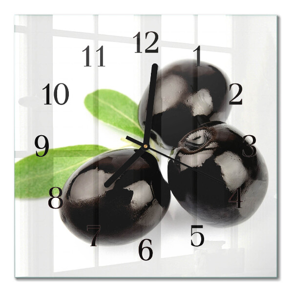Square kitchen clock Olives