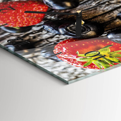 Square wall clock Berries