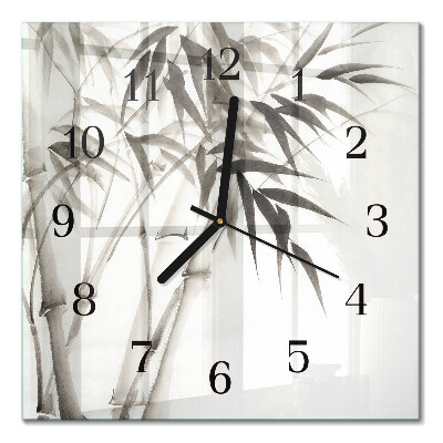 Square kitchen clock Bamboo