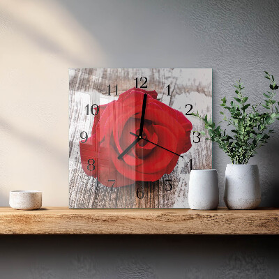 Square kitchen clock Rose