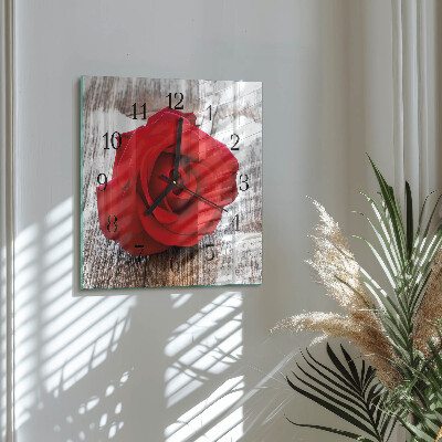 Square kitchen clock Rose