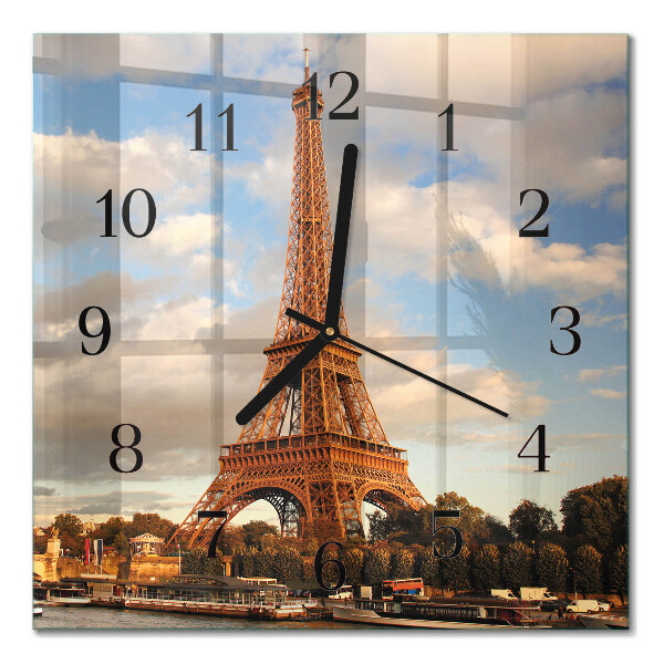 Square wall clock Paris