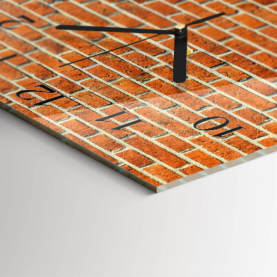 Glass clock square Brick