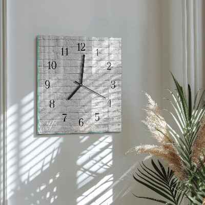 Square kitchen clock Brick