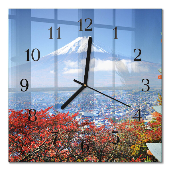 Square kitchen clock Mountain