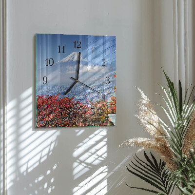 Square kitchen clock Mountain