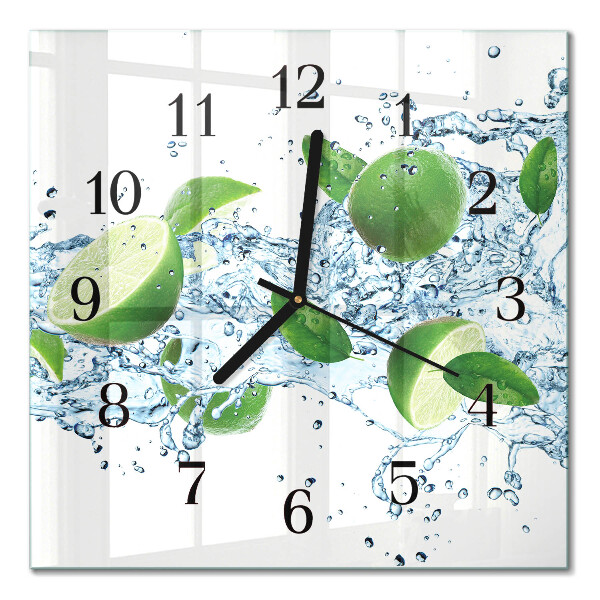 Glass clock square Calcium carbonate