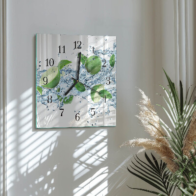 Glass clock square Calcium carbonate