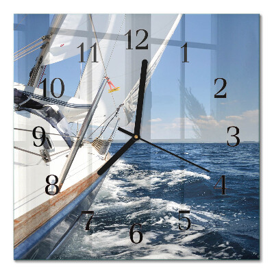 Square wall clock Yacht