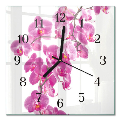 Square kitchen clock Orchid