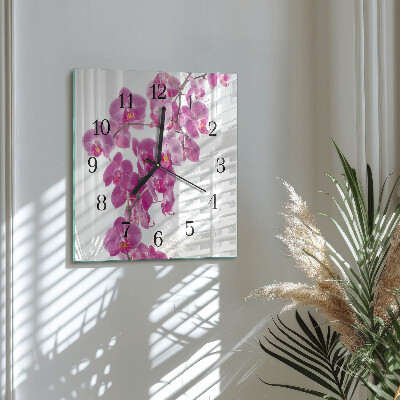 Square kitchen clock Orchid
