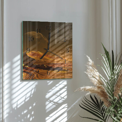 Square kitchen clock Desert