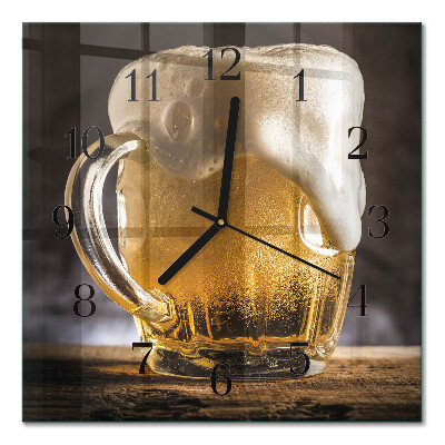 Square wall clock Beer
