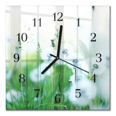 Square kitchen clock Meadow