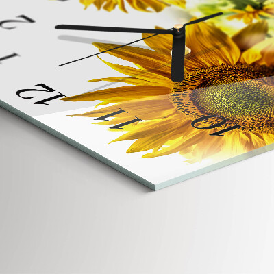 Square kitchen clock Sunflower