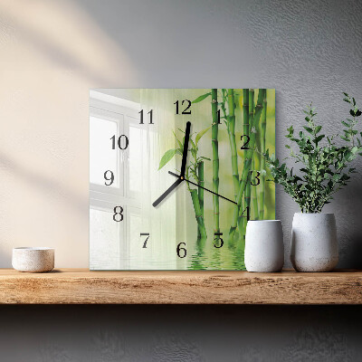 Square kitchen clock Bamboo