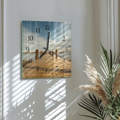 Glass clock square Bridge