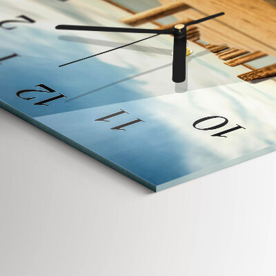 Glass clock square Bridge
