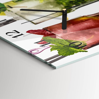 Square wall clock Cocktails