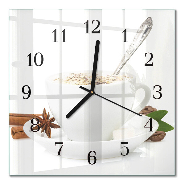 Square kitchen clock A cup of anise