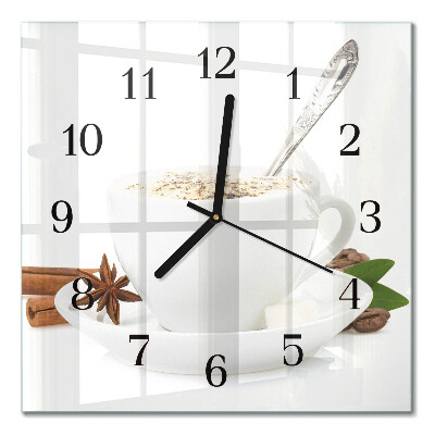 Square kitchen clock A cup of anise