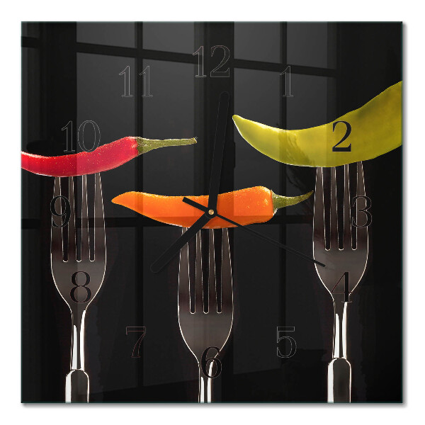 Square wall clock Fork